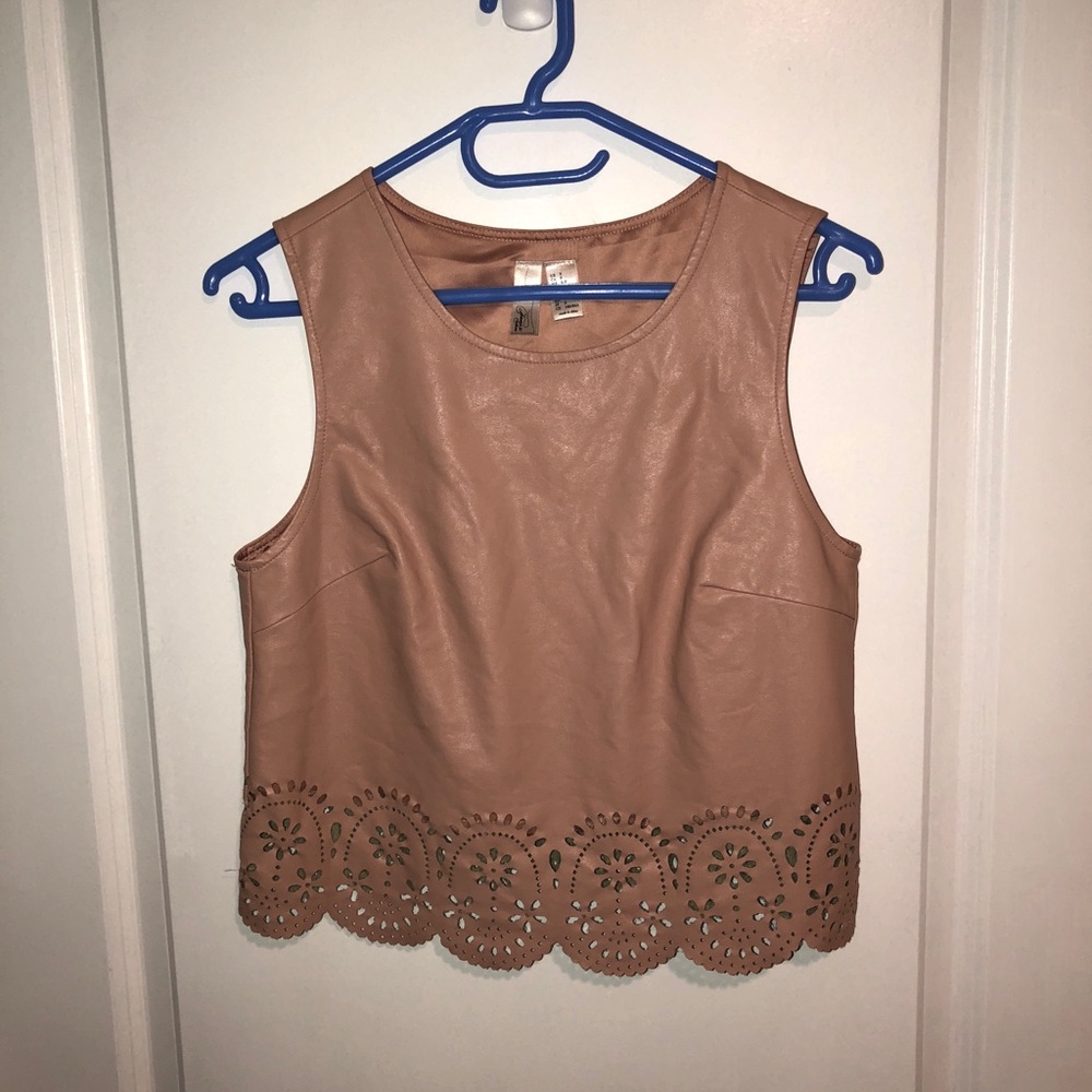 Faux Leather Crop Top